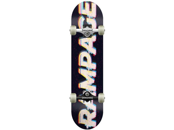 Rampage Glitch Logo Skateboard