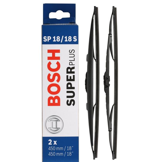 Triple Pack of Bosch Super Plus Front & Rear Windscreen Wiper Blades SP21/18/18 