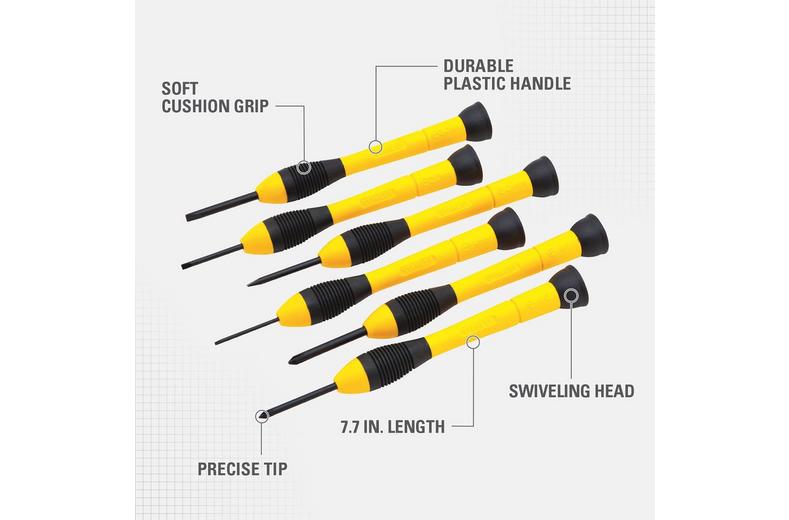 Stanley 6 Piece Precision Screwdriver Set Stanley 6 Piece Precision Screwdriver Set