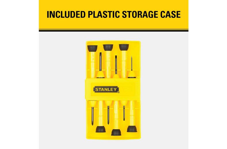 Stanley 6 Piece Precision Screwdriver Set Stanley 6 Piece Precision Screwdriver Set