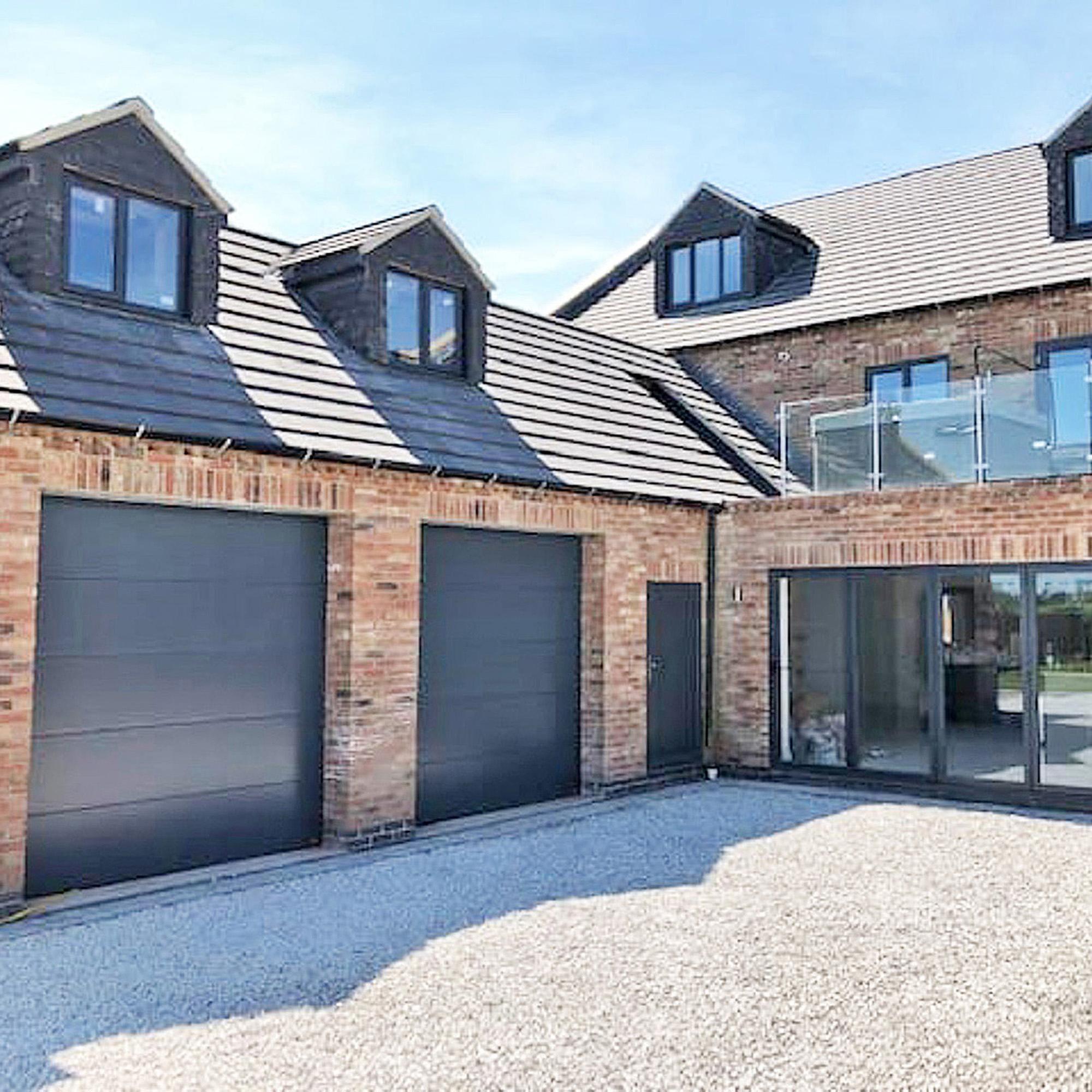 Birkdale Premium Sectional Garage Door - Grey, Supply Only