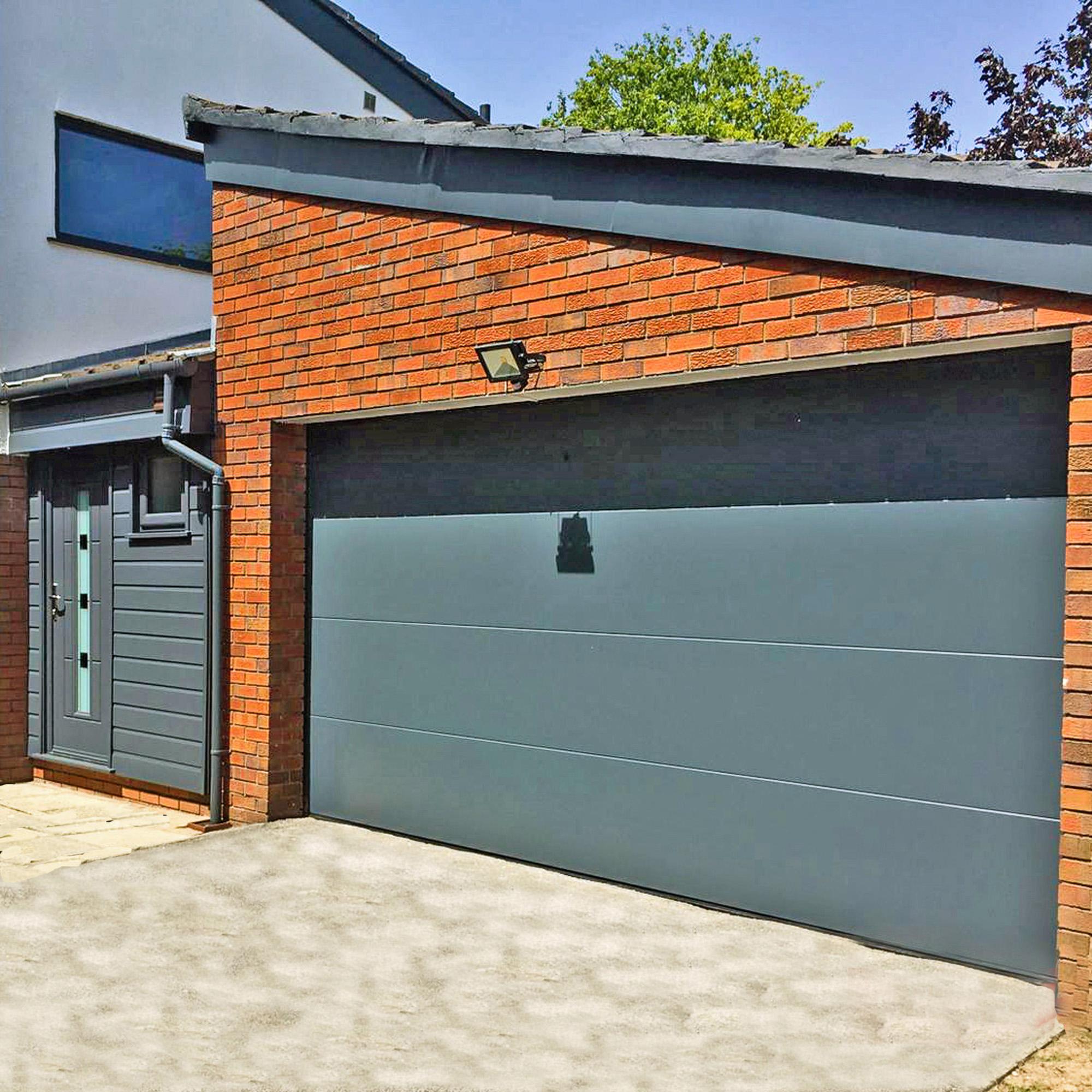 Birkdale Premium Sectional Garage Door - Grey, with Installation