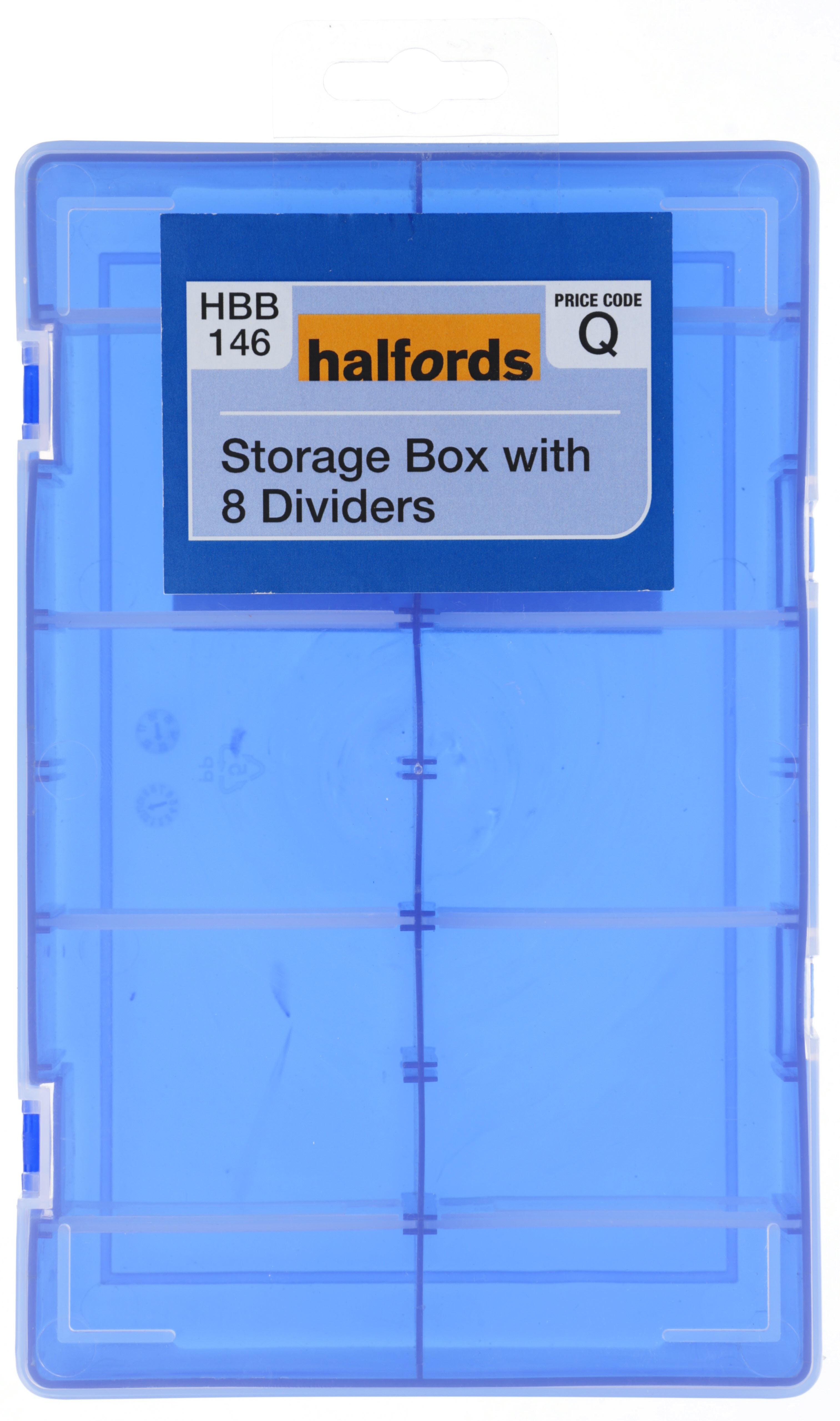 Halfords Storage Box With 8 Dividers Hbb146