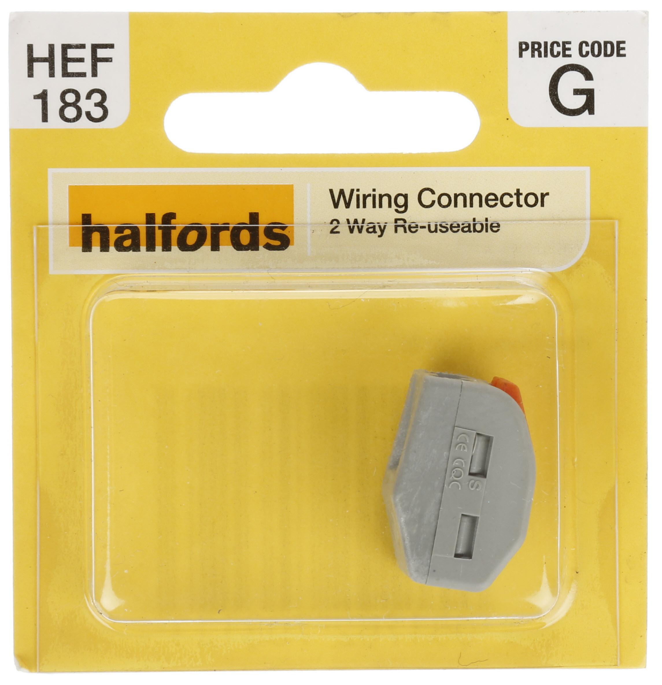 Halfords  Reuseable Wiring Connector  2 Way Hef183