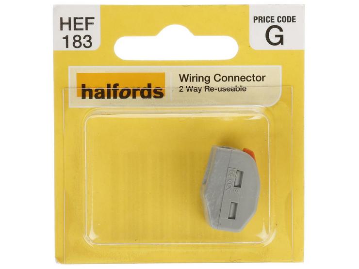 Halfords  Reuseable Wiring Connector  2 WAY HEF183