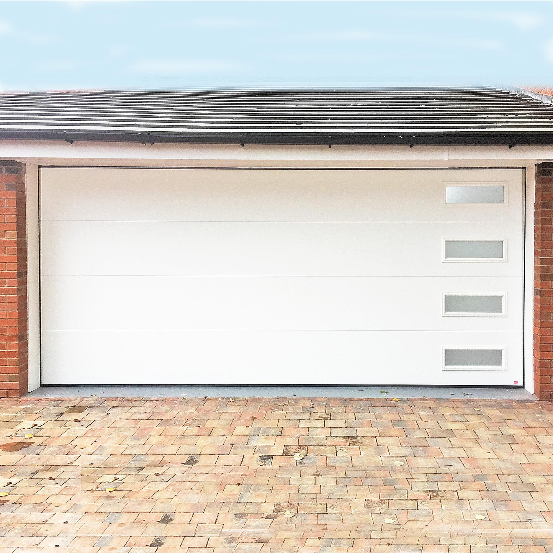 Birkdale Contemporary Garage Door - White, with Installation