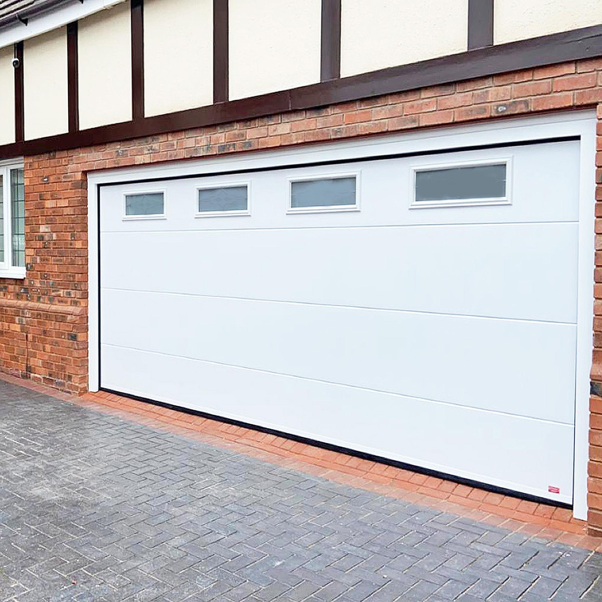Birkdale Contemporary Garage Door - White, with Installation