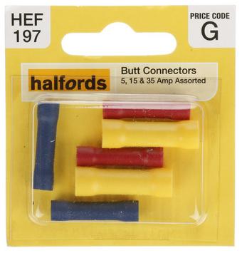 Halfords Assorted Male & Female Bullet Connectors 5, 15 & 35 Amp (ELEC125)