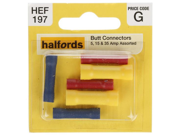 Halfords Assorted Male & Female Bullet Connectors 5, 15 & 35 Amp (ELEC125)