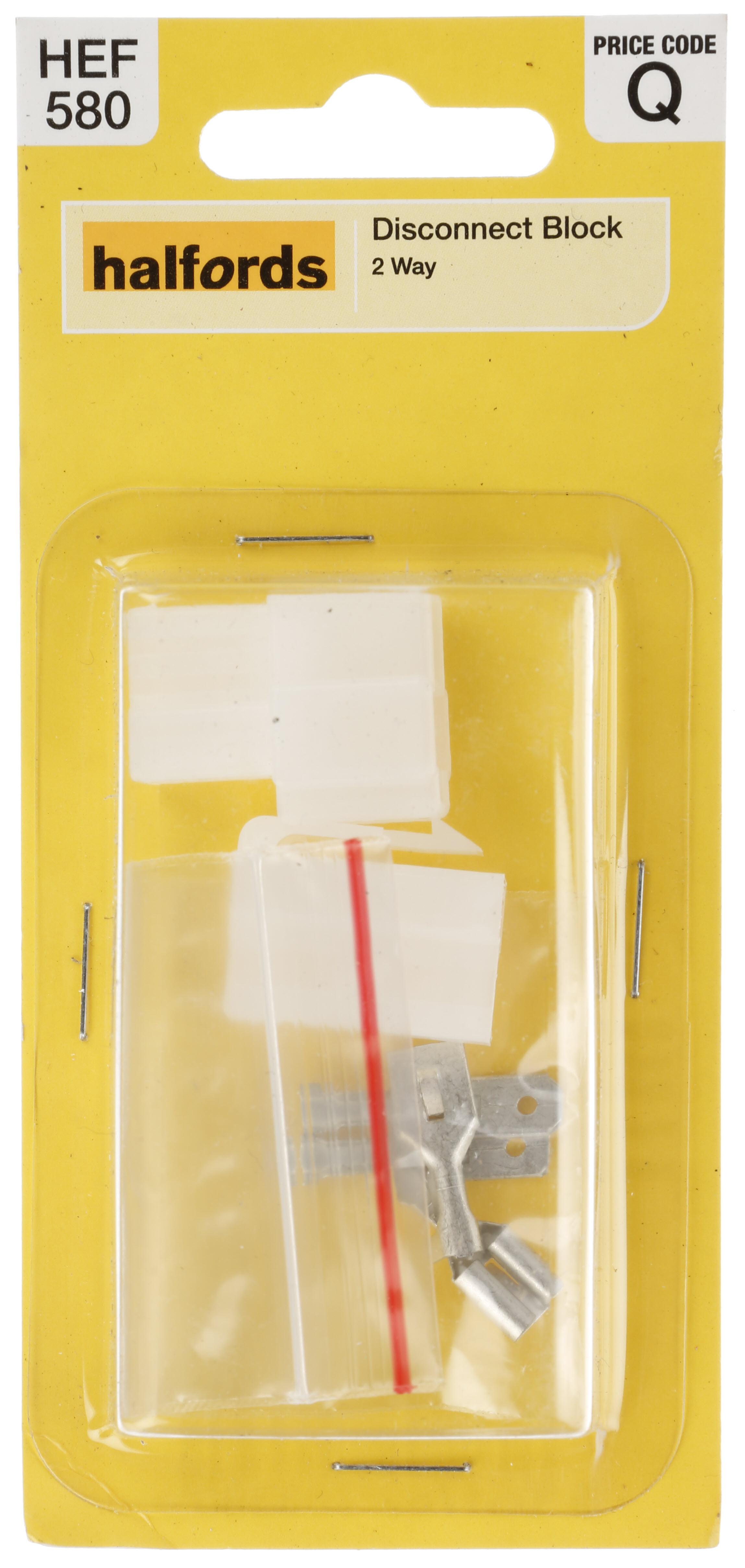 Halfords Wiring Disconnect Block 2 Way (Hef580) for only £4.40
