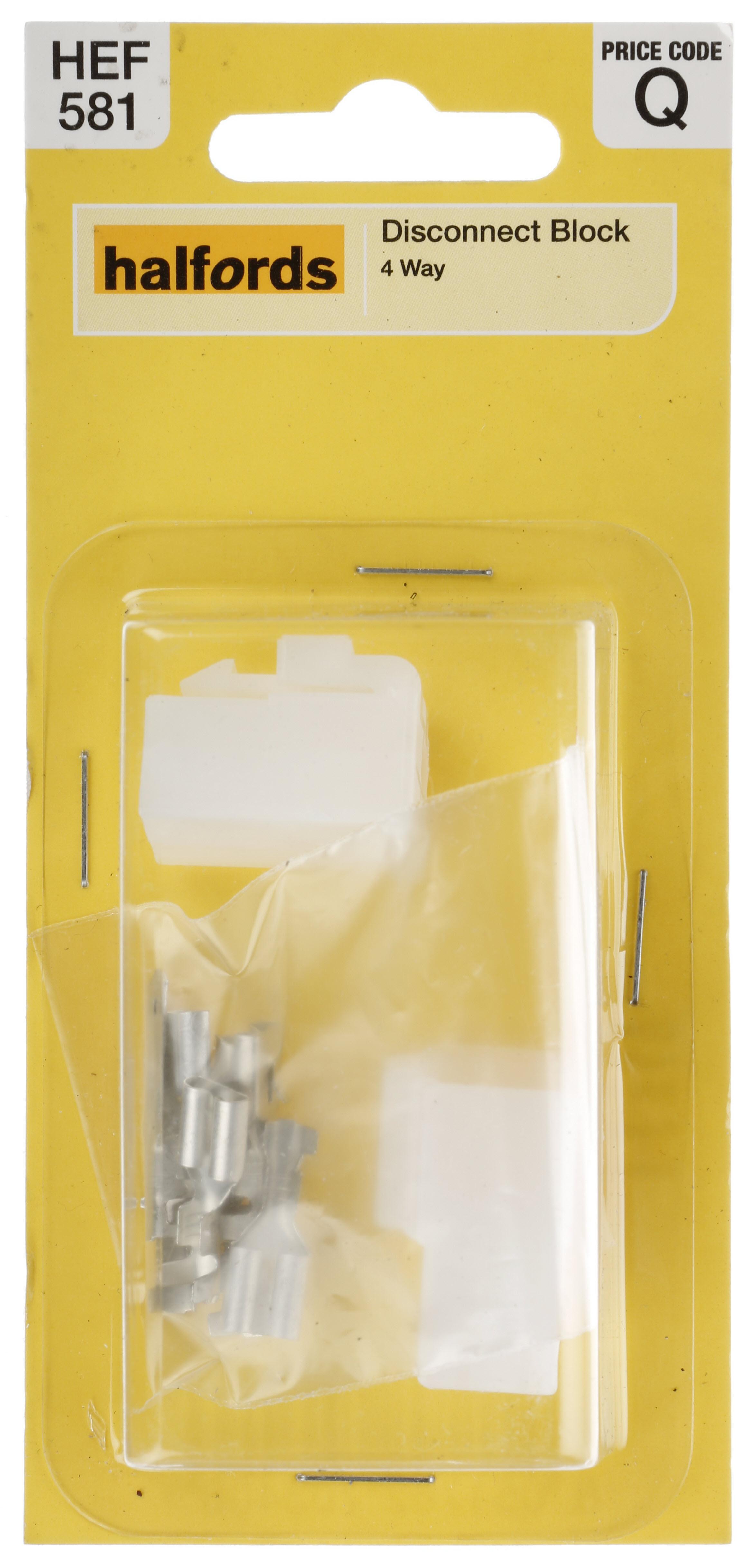 Halfords Wiring Disconnect Block 4 Way (HEF581)
