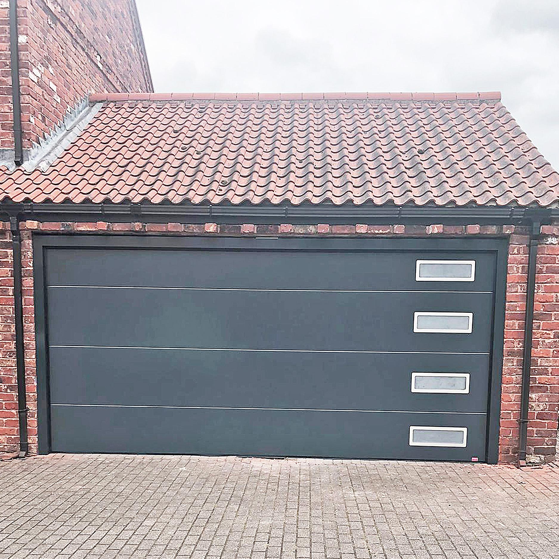 Birkdale Contemporary Garage Door - Grey, Supply Only