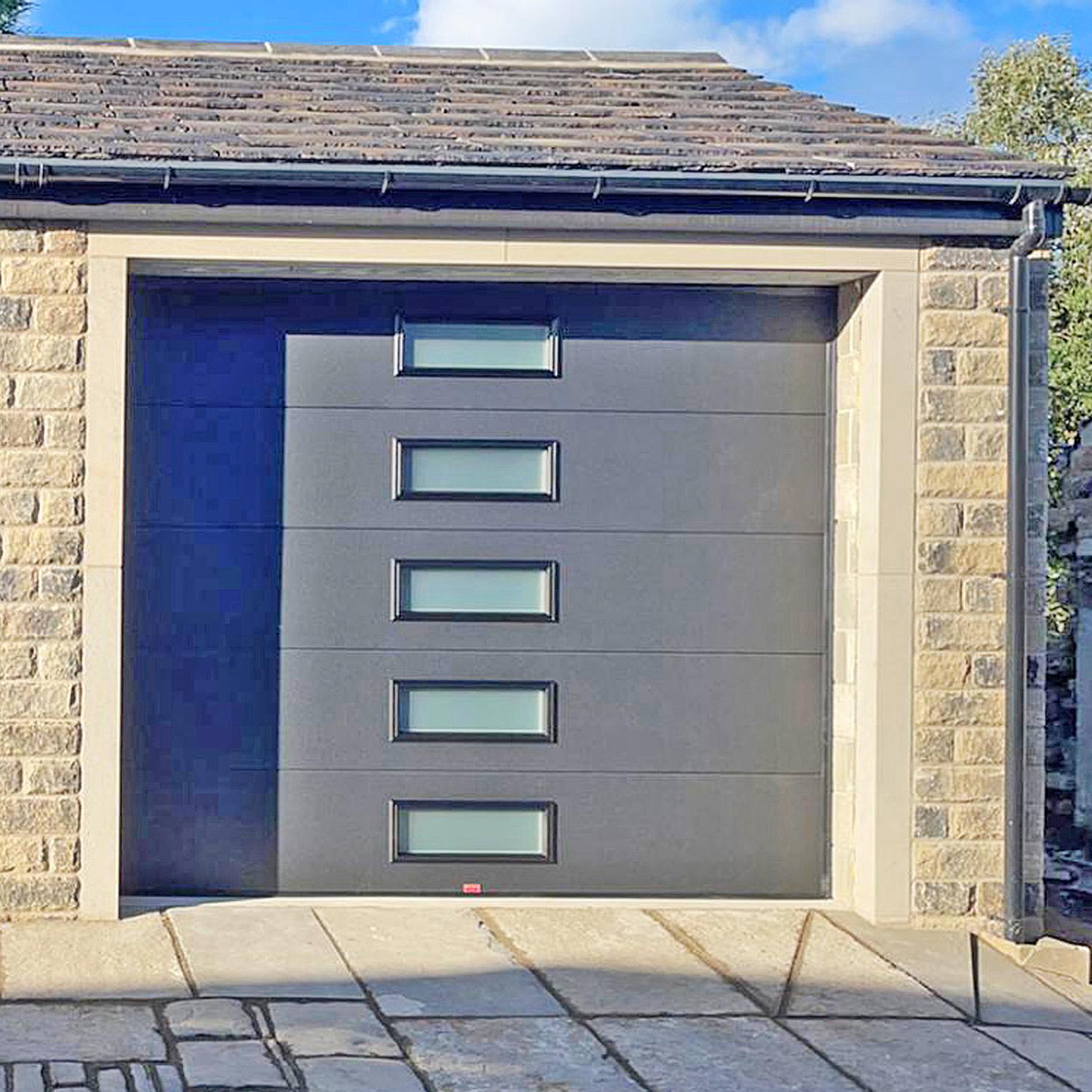 Birkdale Contemporary Garage Door - Grey, Supply Only