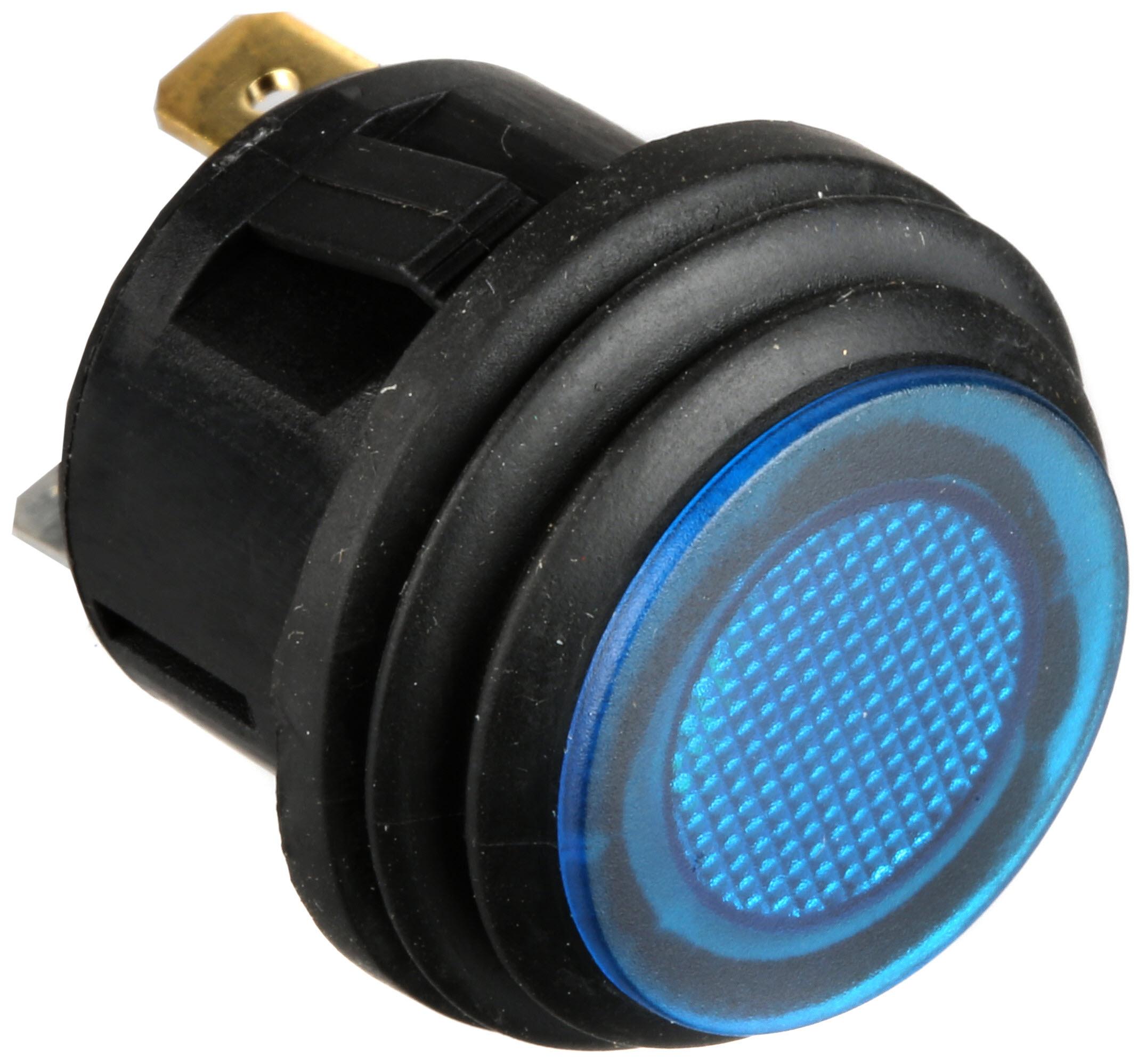Halfords Push Switch On/Off Splash Proof Blue (ELEC246)