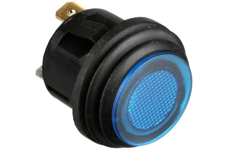 Halfords Push Switch On/Off Splash Proof Blue (ELEC246) Halfords Push Switch On/Off Splash Proof Blue (ELEC246)
