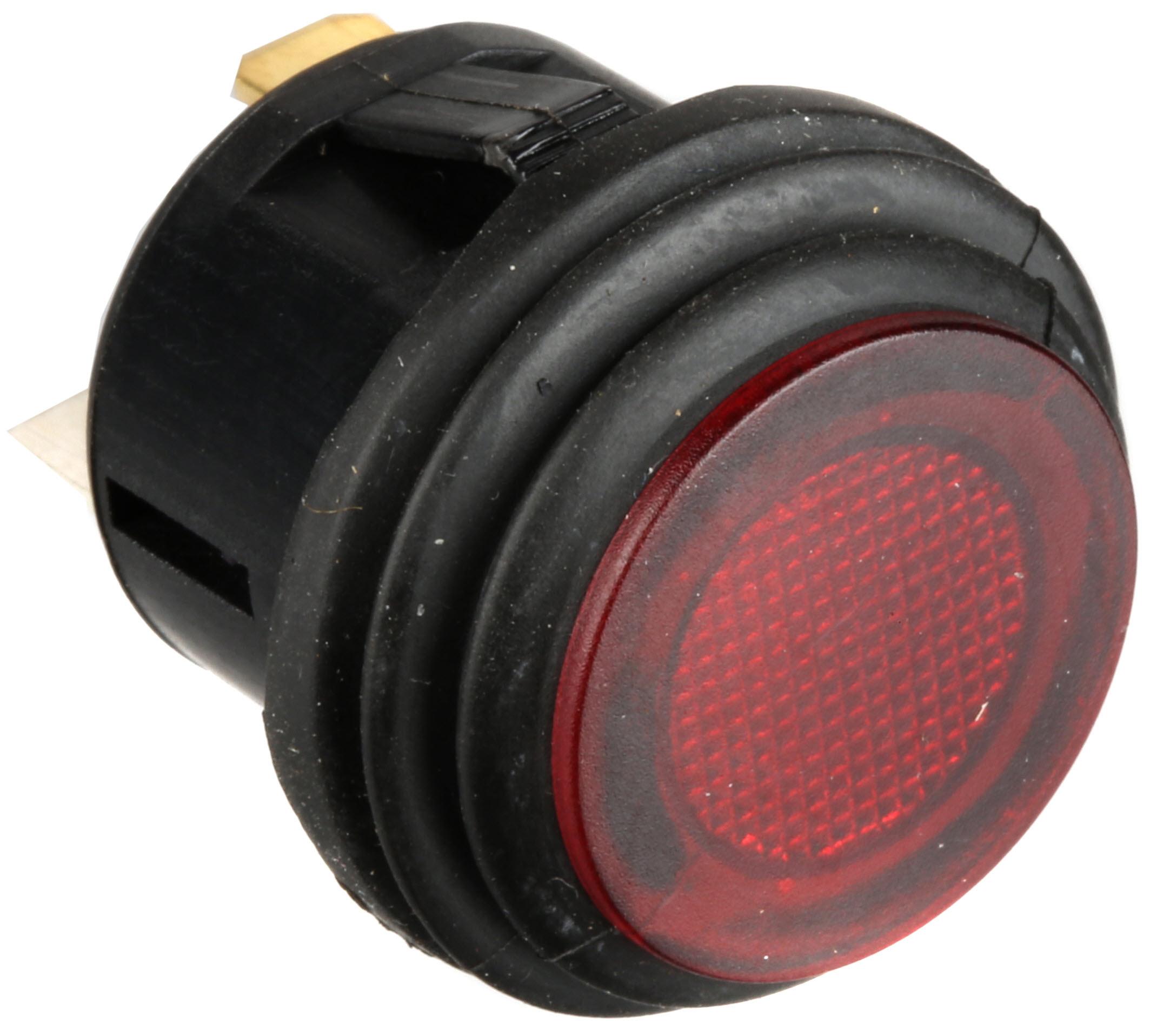 Halfords Push Switch On/Off Splash Proof Red (ELEC247)