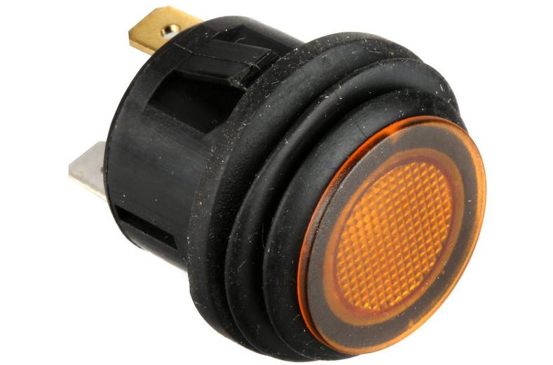 Halfords Push Switch On/Off Splash Proof Amber (ELEC244) Halfords Push Switch On/Off Splash Proof Amber (ELEC244)