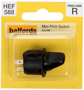 Halfords Mini Flick Switch On/Off Non Illuminated (ELEC240)