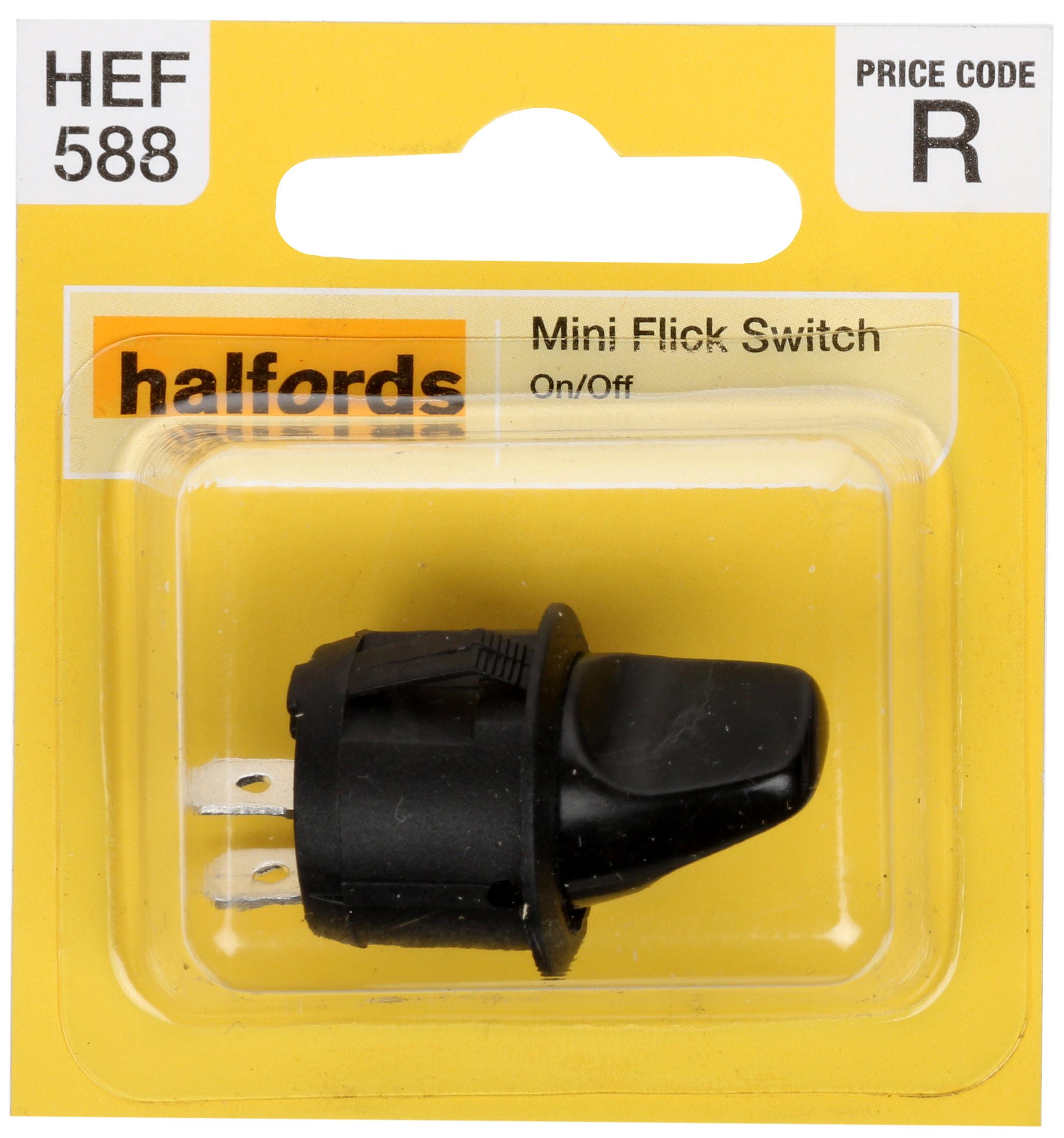 Halfords Mini Flick Switch On/Off Non Illuminated (Hef588)