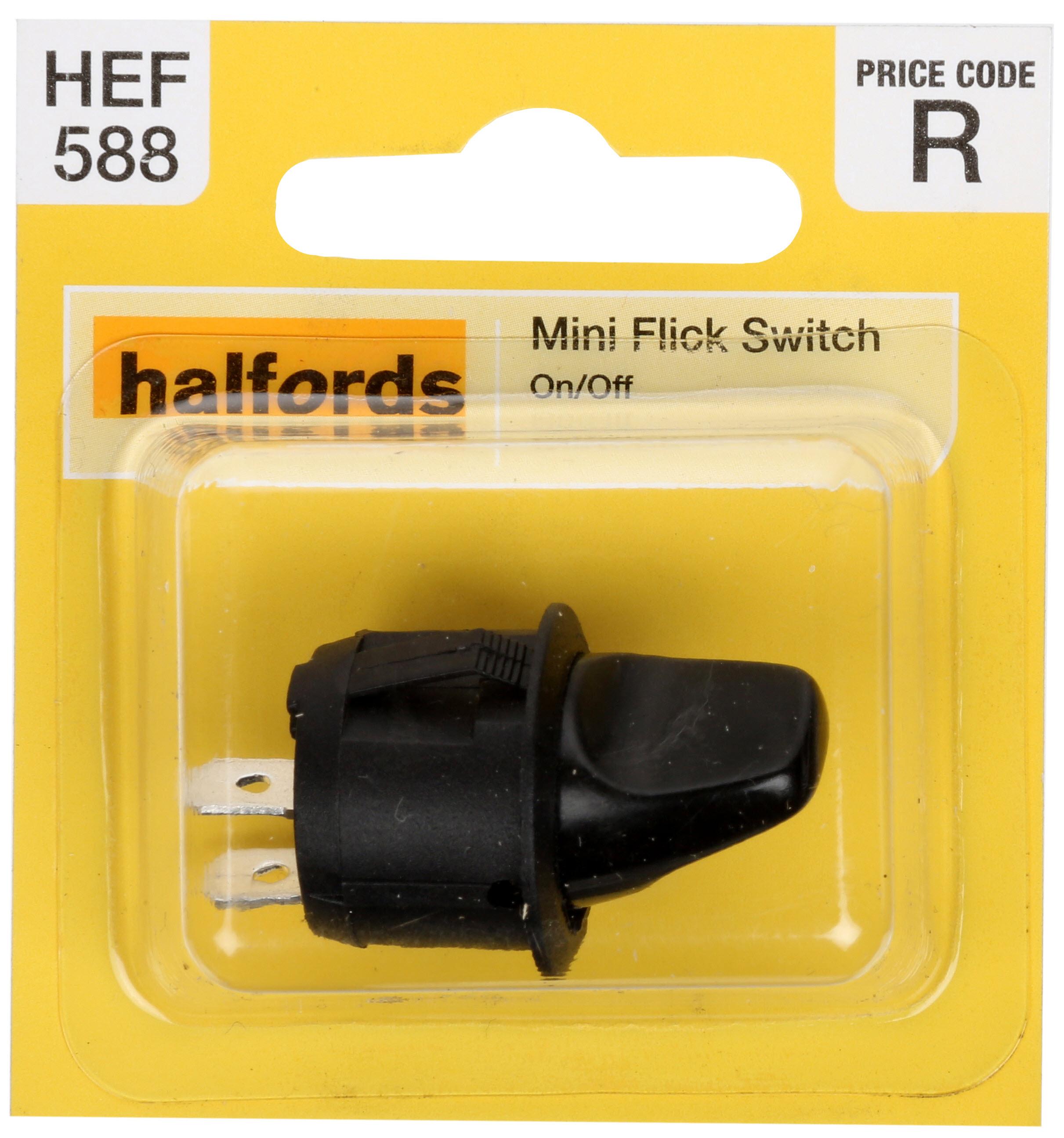 Halfords Mini Flick Switch On/Off Non Illuminated (HEF588)