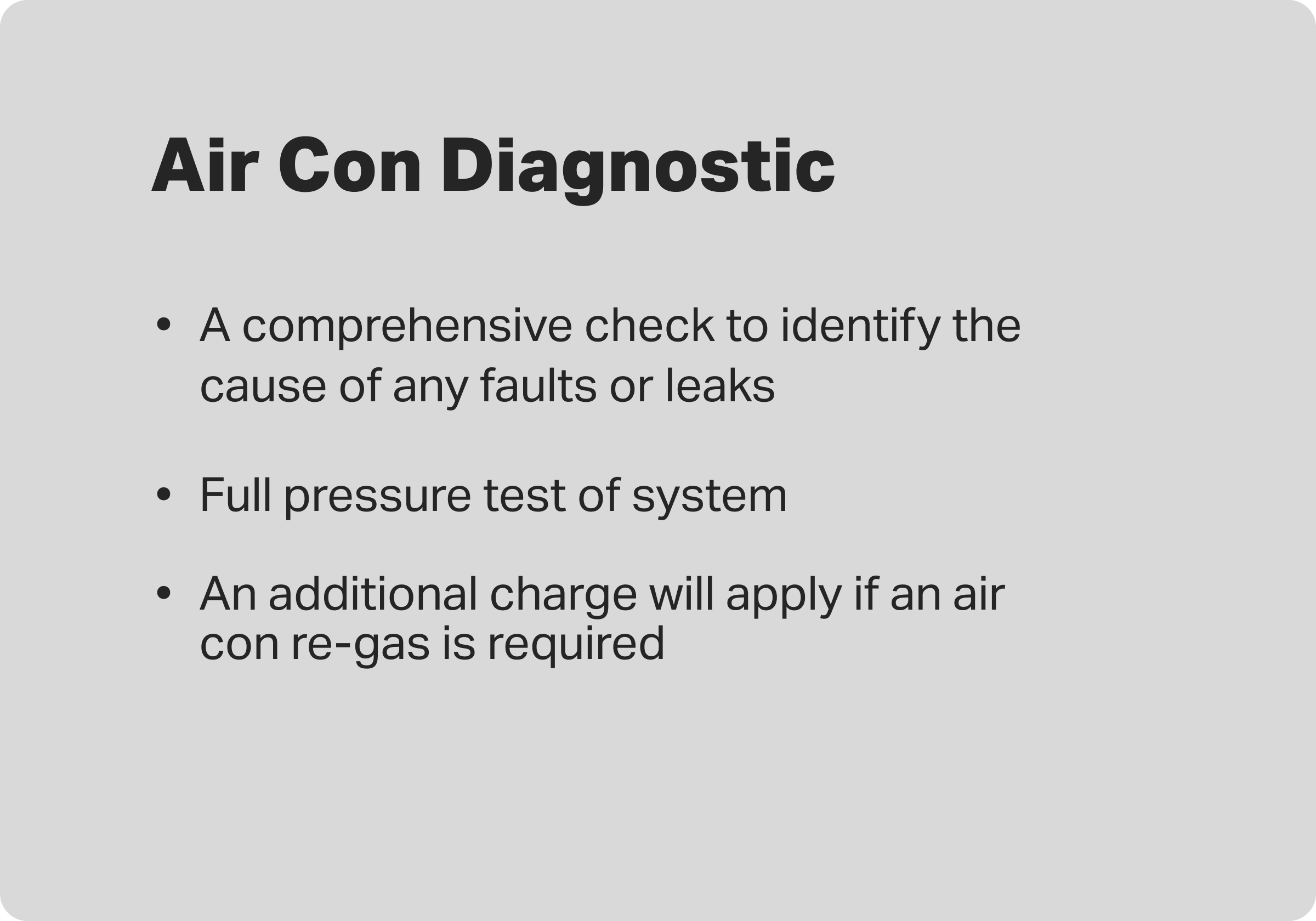 Air Con Diagnostic