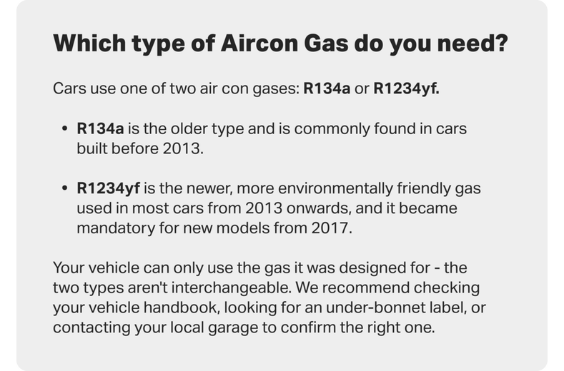 Air Con Regas Service (R134a) Air Con Regas Service (R134a)
