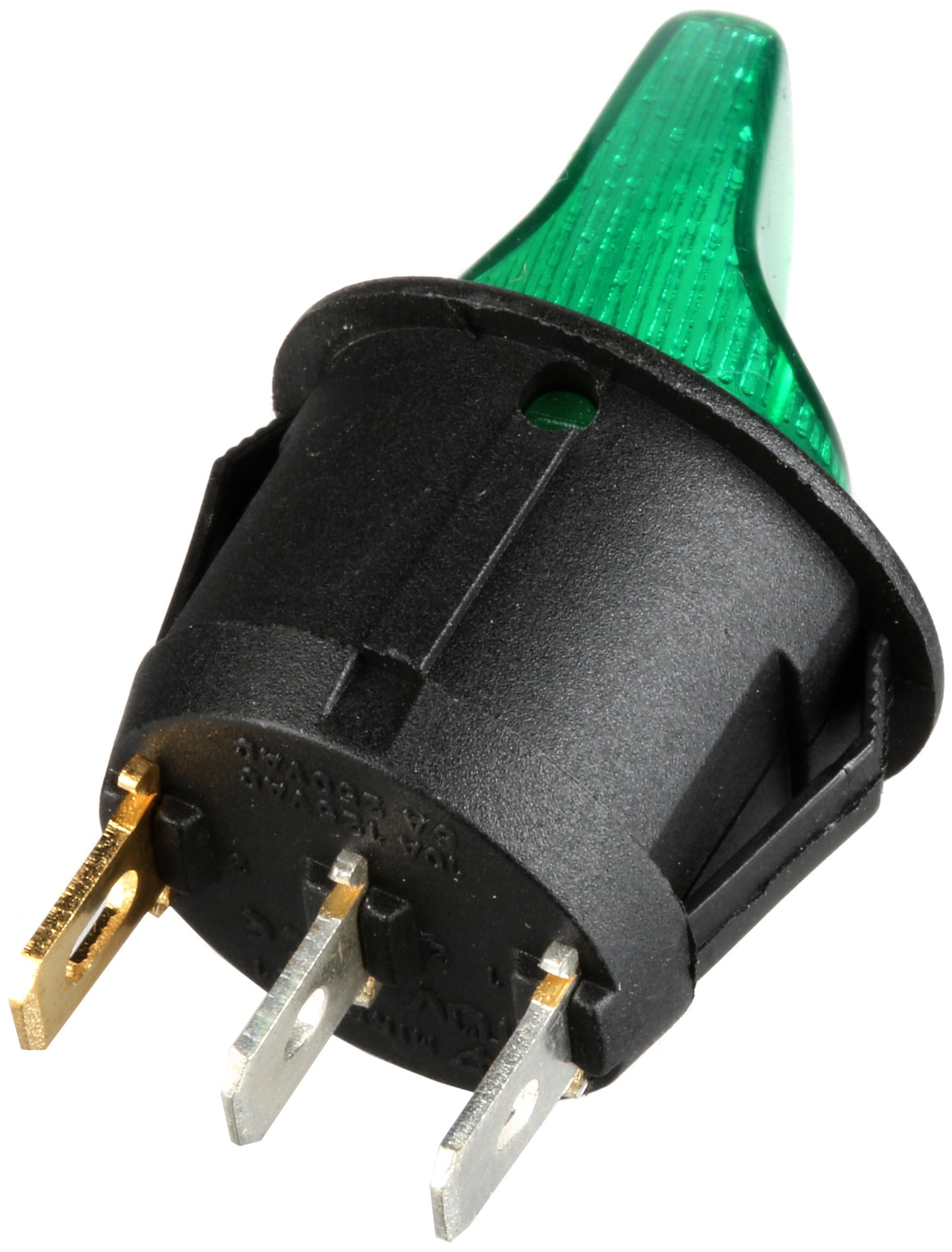 Halfords Mini Flick Switch On/Off Illuminated Green (ELEC236)
