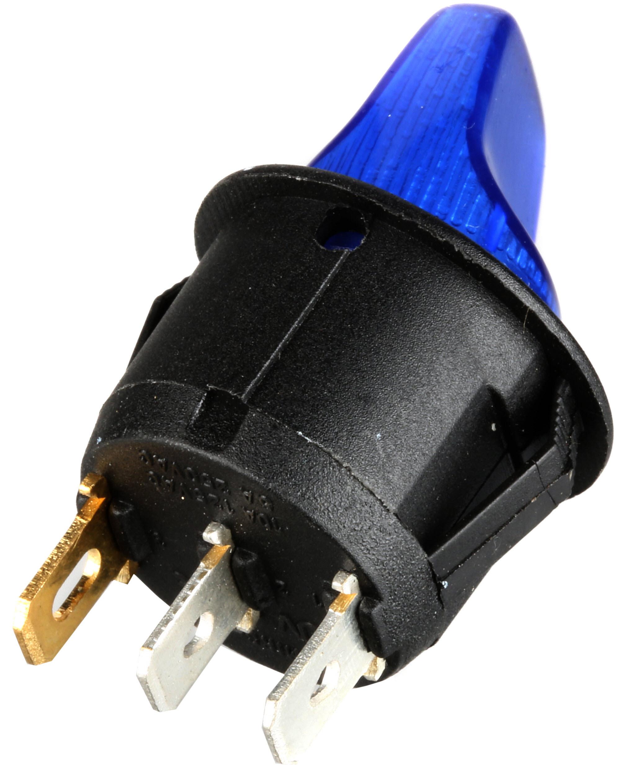 Halfords Mini Flick Switch On/Off Illuminated Blue (ELEC237)