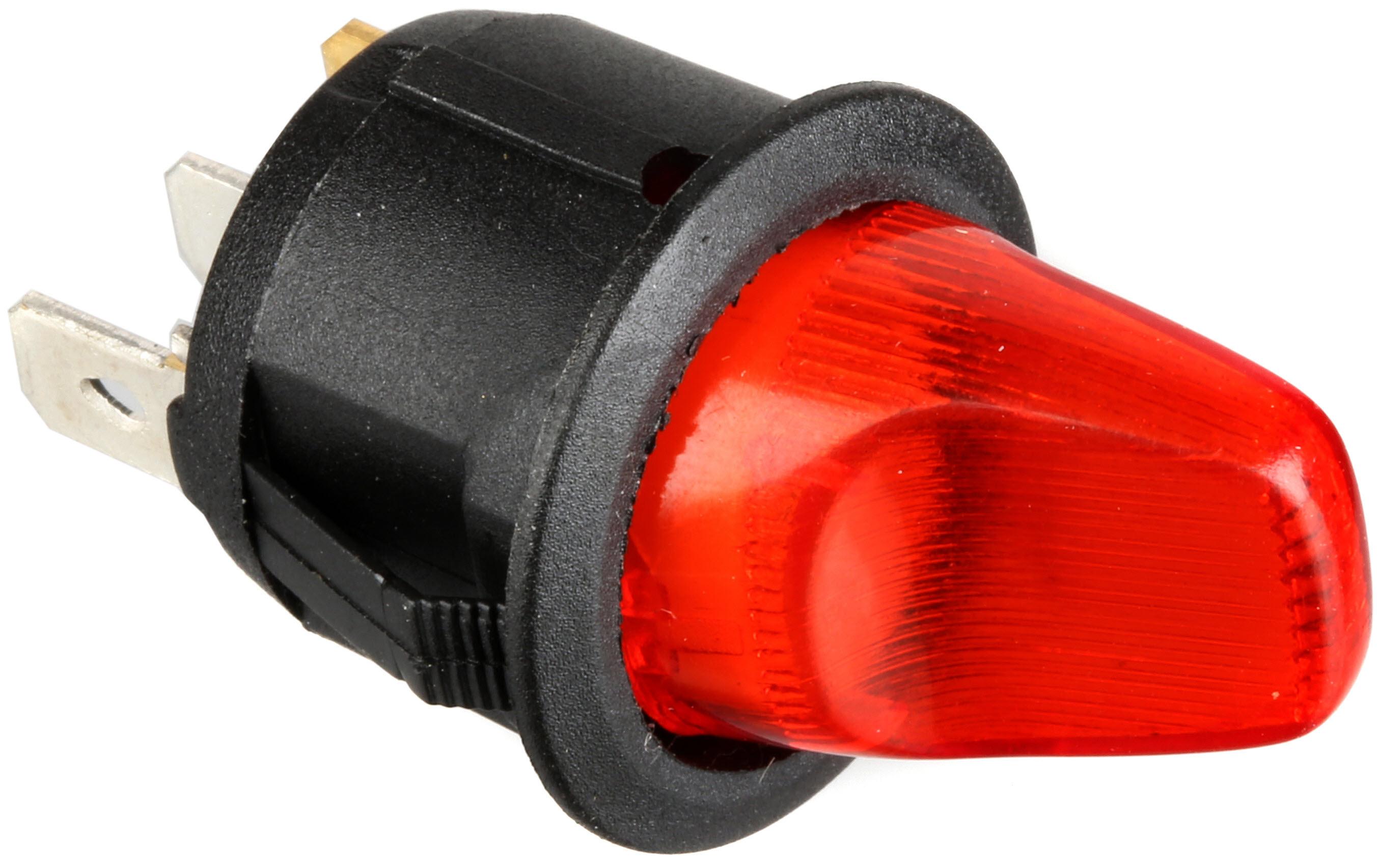 Halfords Mini Flick Switch On/Off Illuminated Red (HEF591)