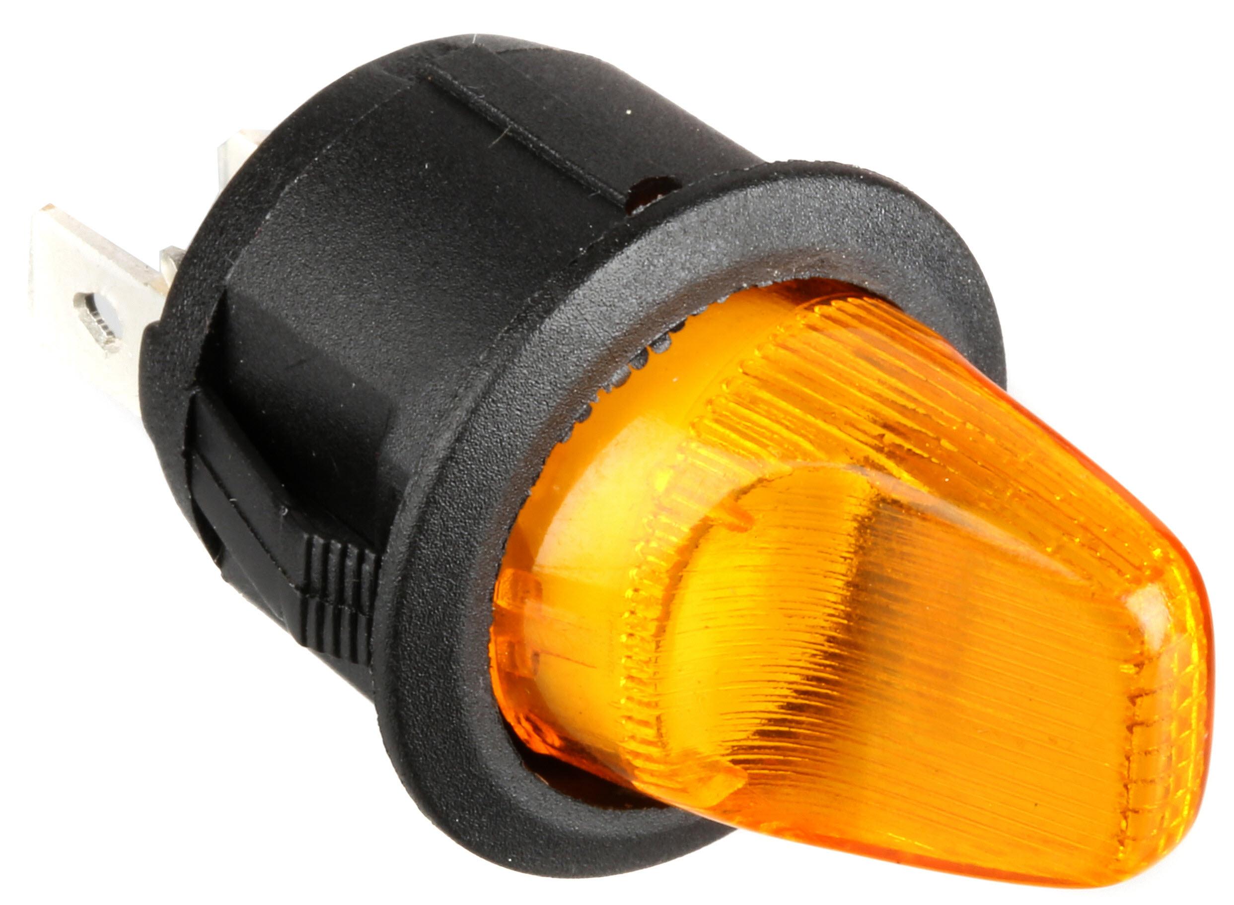 Halfords Mini Flick Switch On/Off Illuminated Amber (ELEC239)