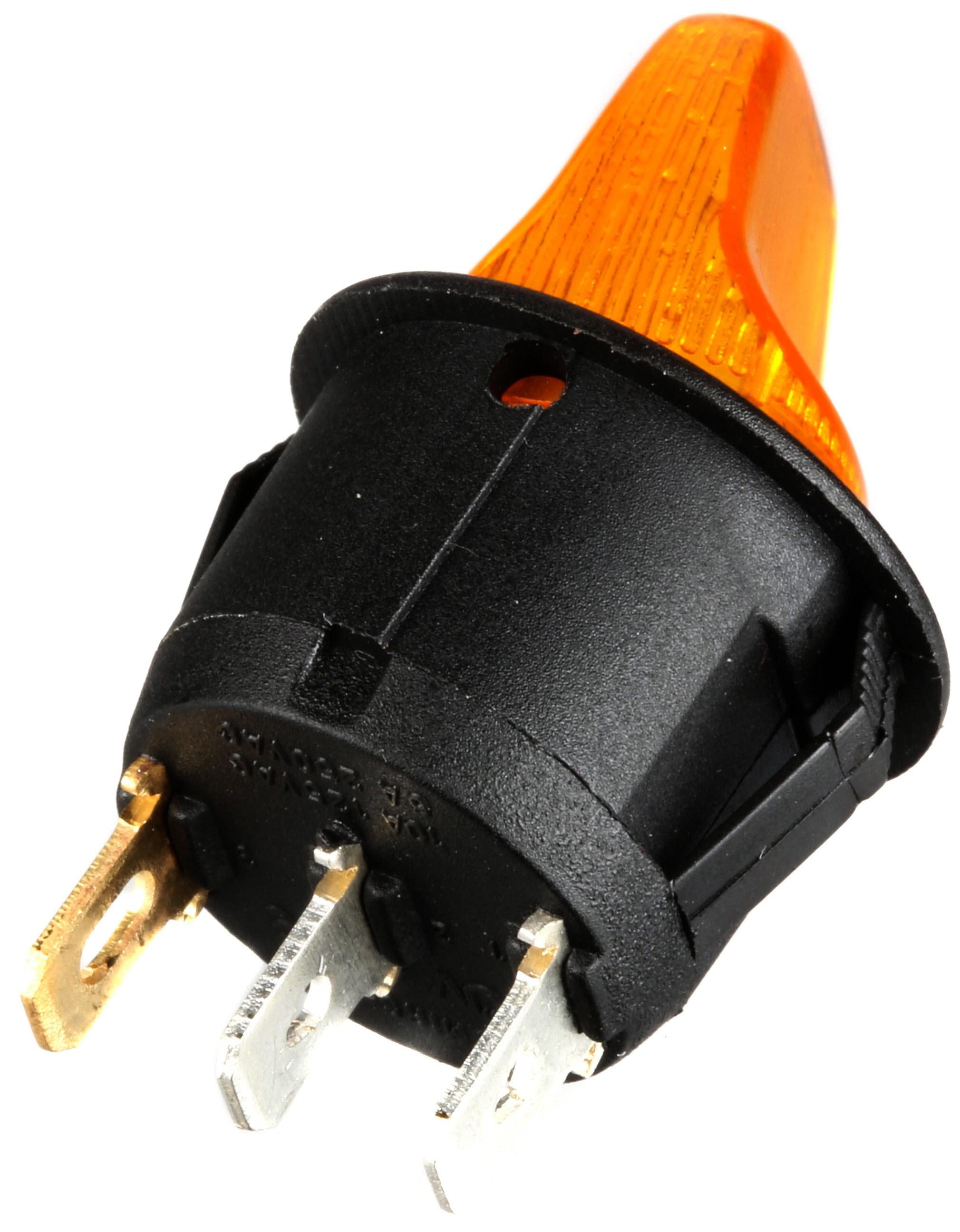 Halfords Mini Flick Switch On/Off Illuminated Amber (ELEC239)