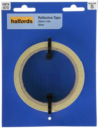 Halfords Reflective Tape Silver 25mm x 5M (HFX670)