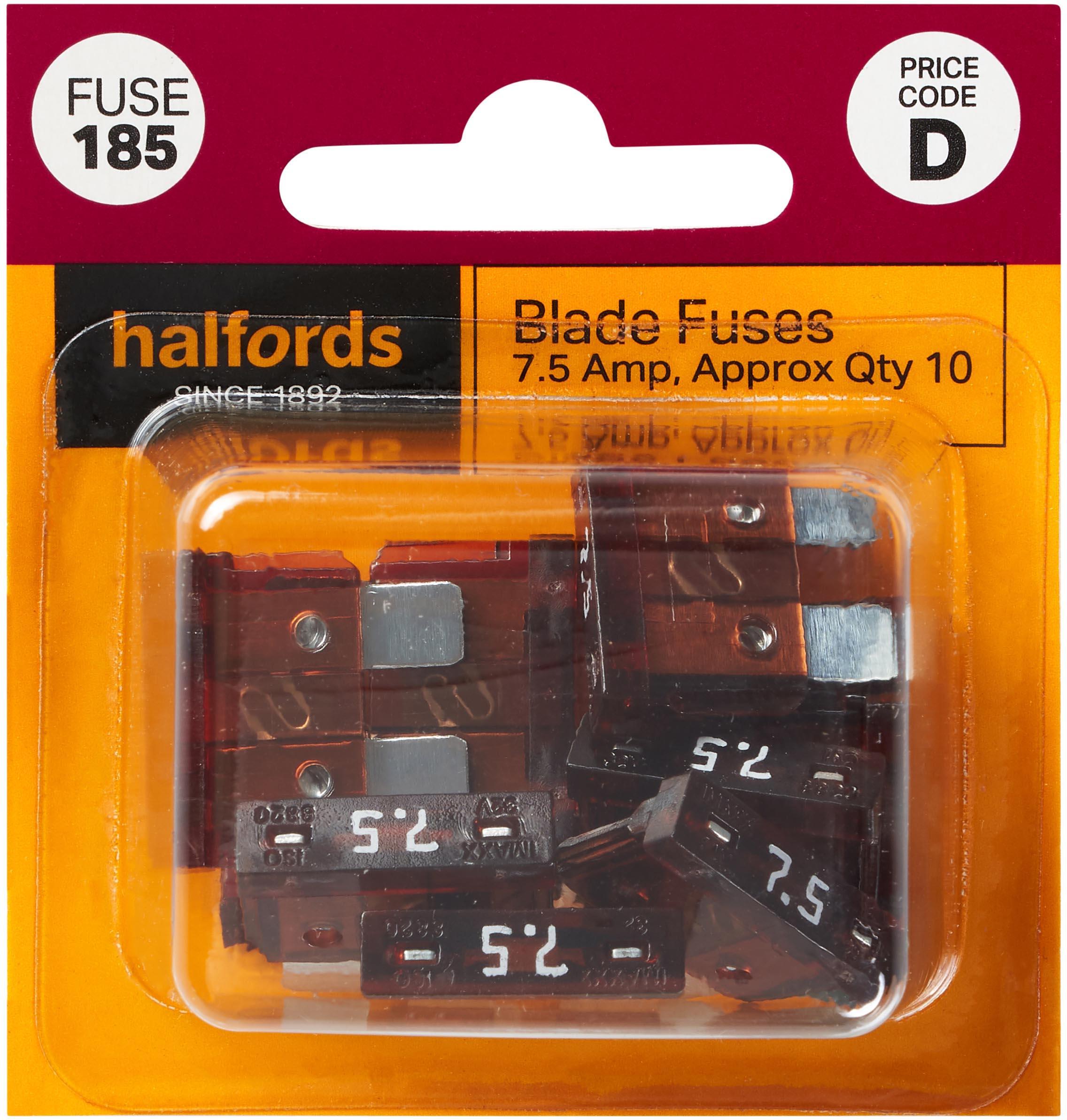 Halfords Blade Fuses 7.5 Amp (FUSE185)