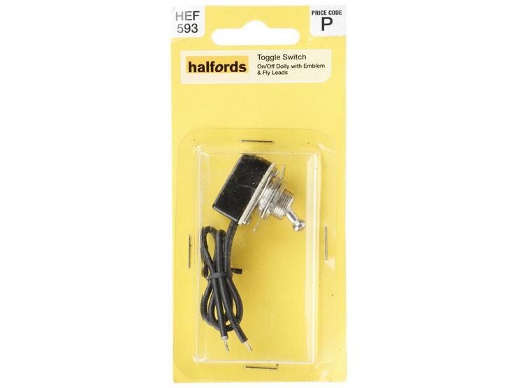Halfords Toggle Switch On/Off Metal Non Illuminated (HEF593)