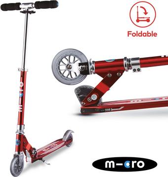 Micro Sprite Red Stripe Kids Scooter