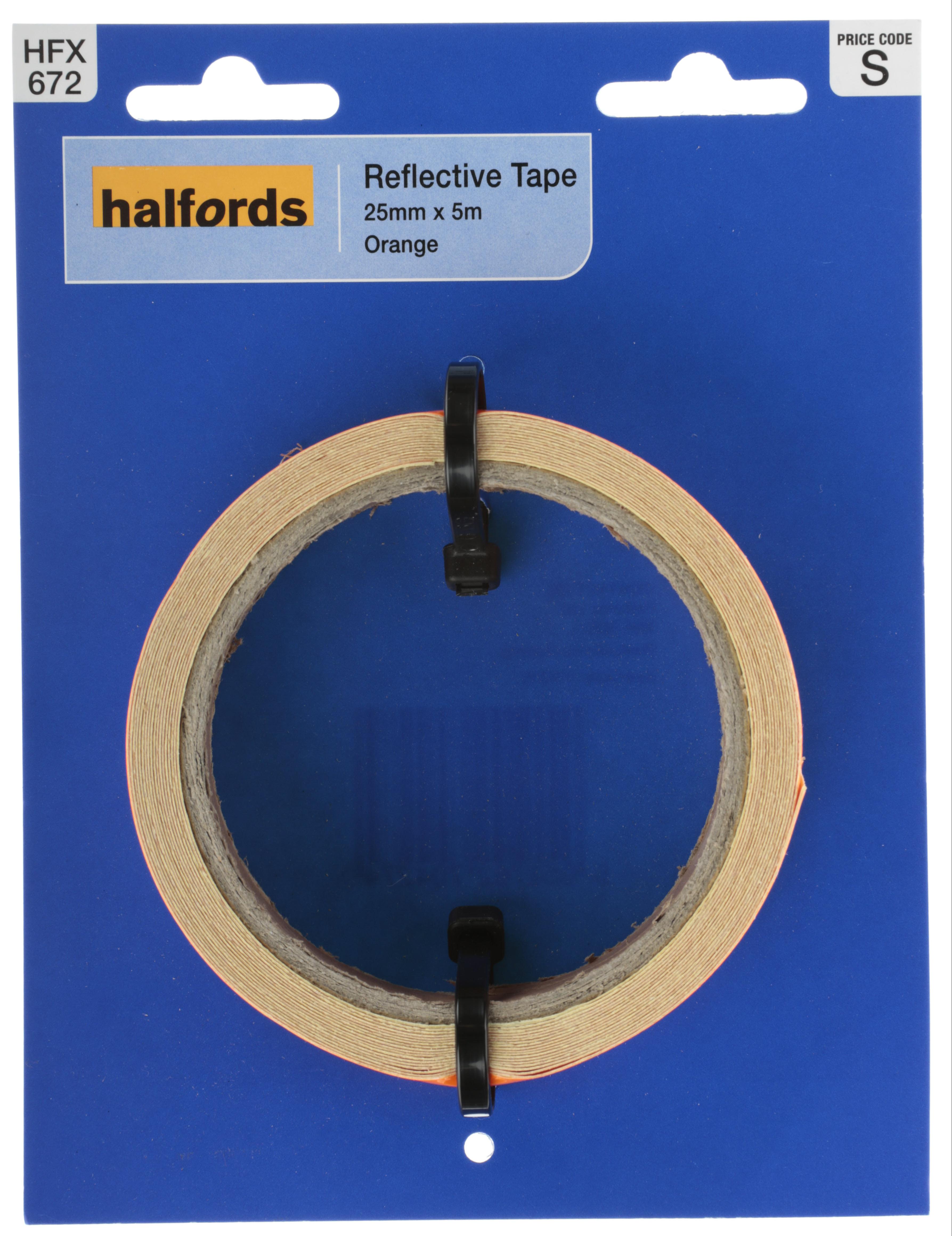 Halfords Reflective Tape Orange 25Mm X 5M (Hfx672)
