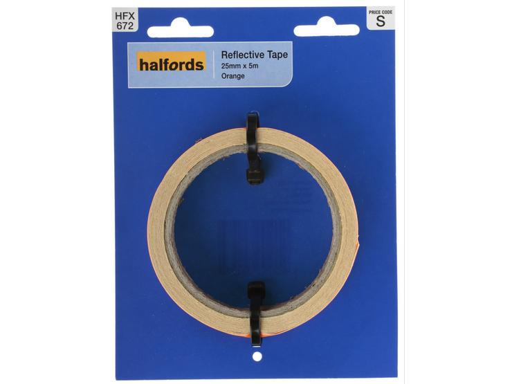Halfords Reflective Tape Orange 25mm x 5M (HFX672)