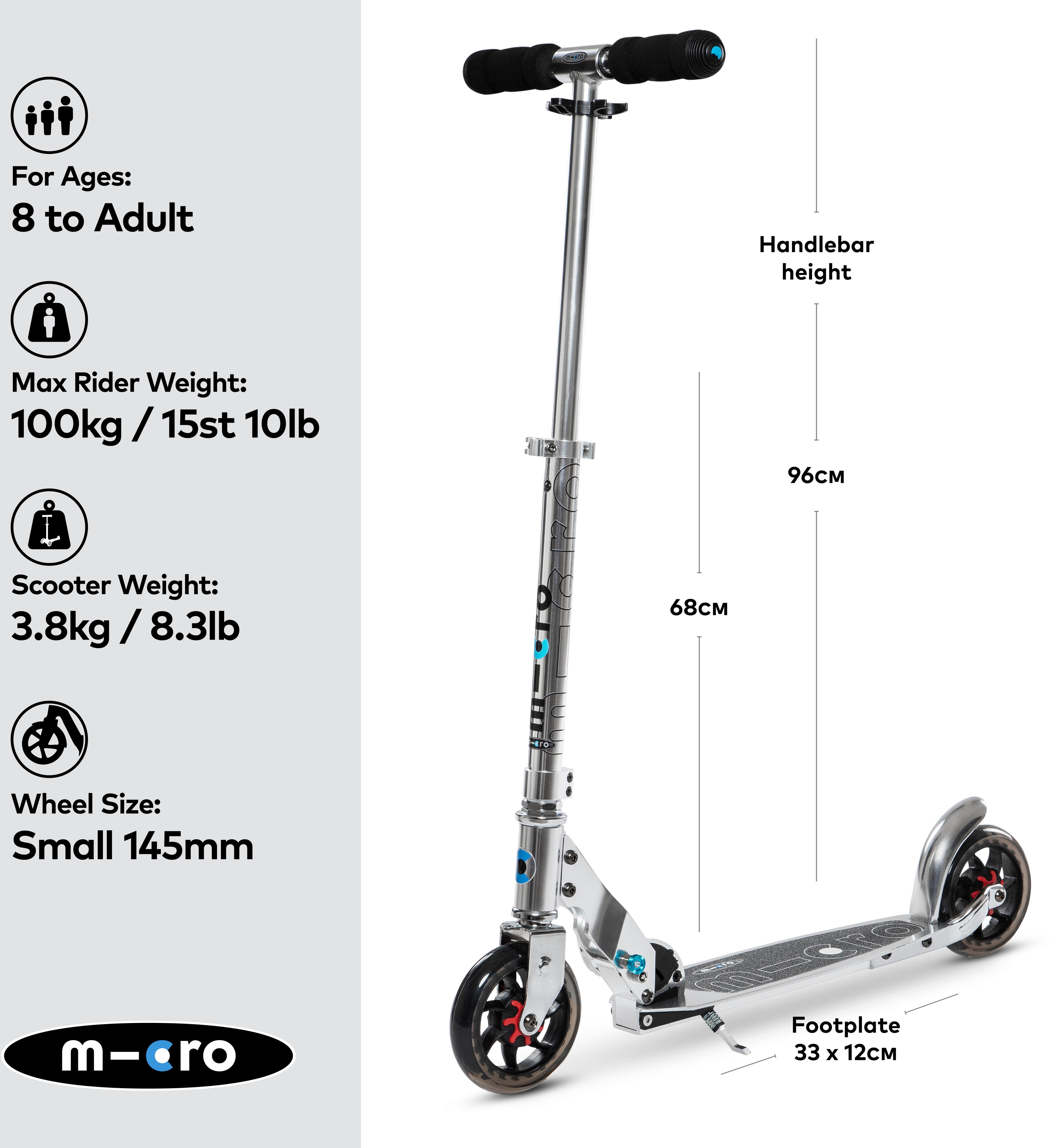 Micro Speed Classic Foldable Silver: 8 Years +
