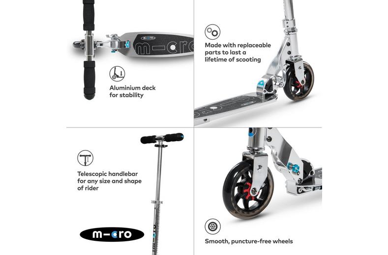 Micro Speed Classic Scooter, Silver Micro Speed Classic Scooter, Silver