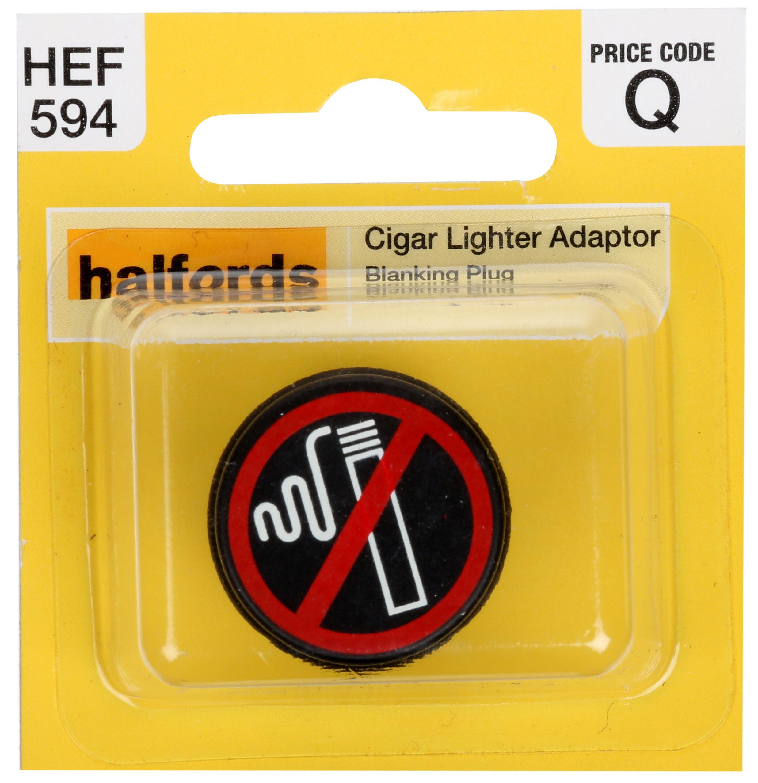 Halfords Cigarette Lighter Adaptor Blanking Plug (Hef594)