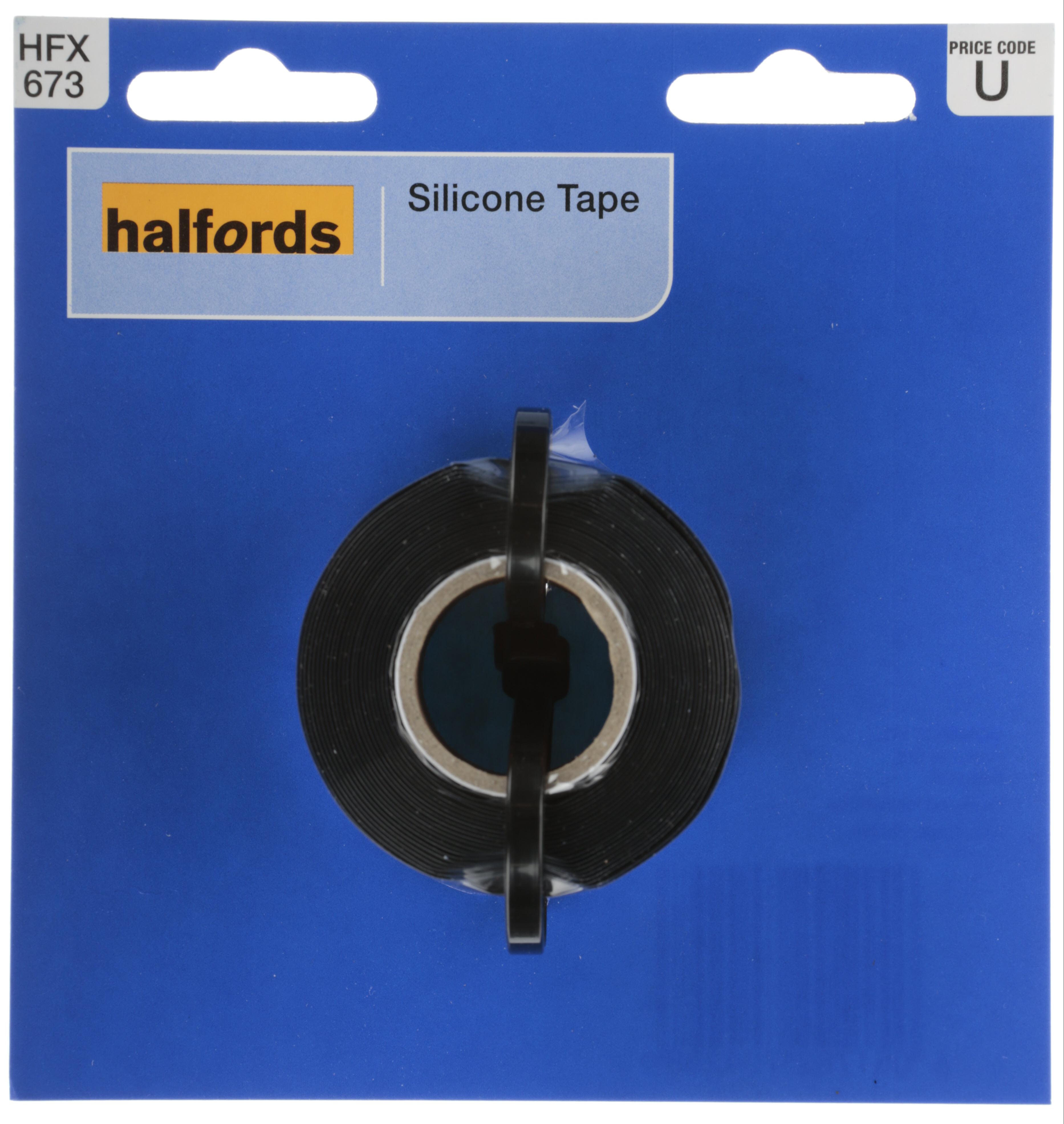Halfords Silicone Tape Black. (HFX673)