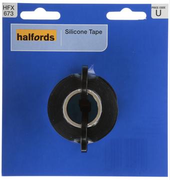 Halfords Silicone Tape Black. (HFX673)