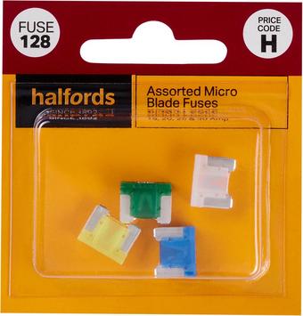 Halfords Assorted Micro Fuses 15/20/25/30 Amp (FUSE128)