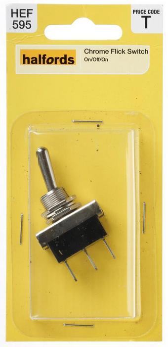 Halfords Toggle Switch On/Off Metal Heavy Duty Non Illuminated (ELEC253)