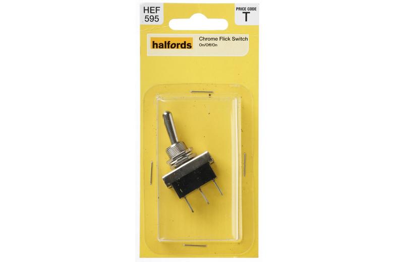 Halfords Toggle Switch On/Off Metal Heavy Duty Non Illuminated (ELEC253) Halfords Toggle Switch On/Off Metal Heavy Duty Non Illuminated (ELEC253)