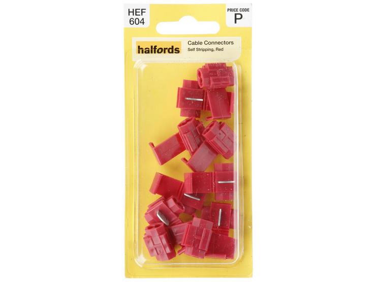 Halfords Cable Connector Self Strip Red (HEF604)