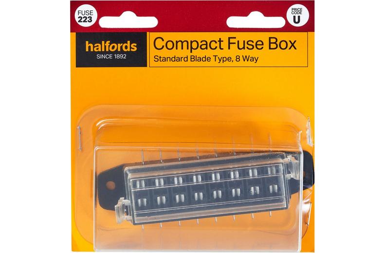 Halfords Compact Fuse Box 8-Way (FUSE223) Halfords Compact Fuse Box 8-Way (FUSE223)