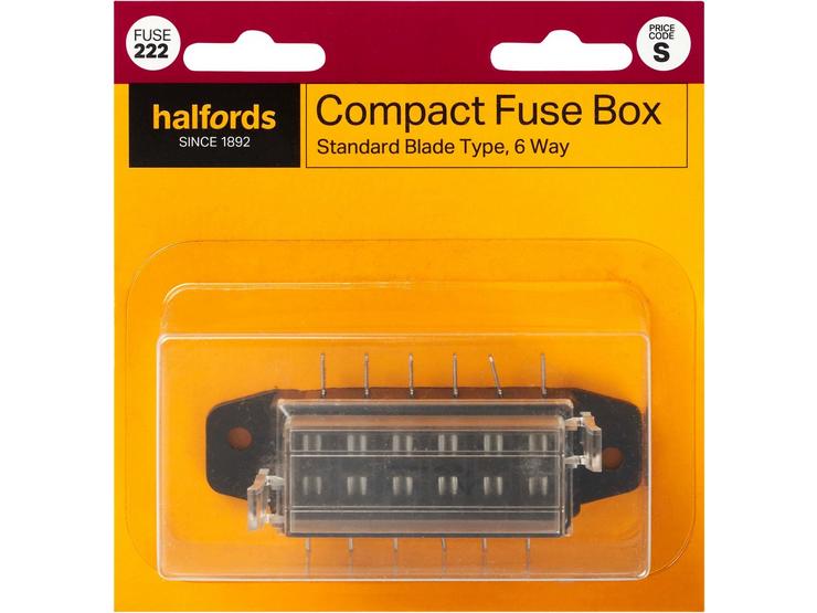 Halfords Compact Fuse Box 6-Way (FUSE222)