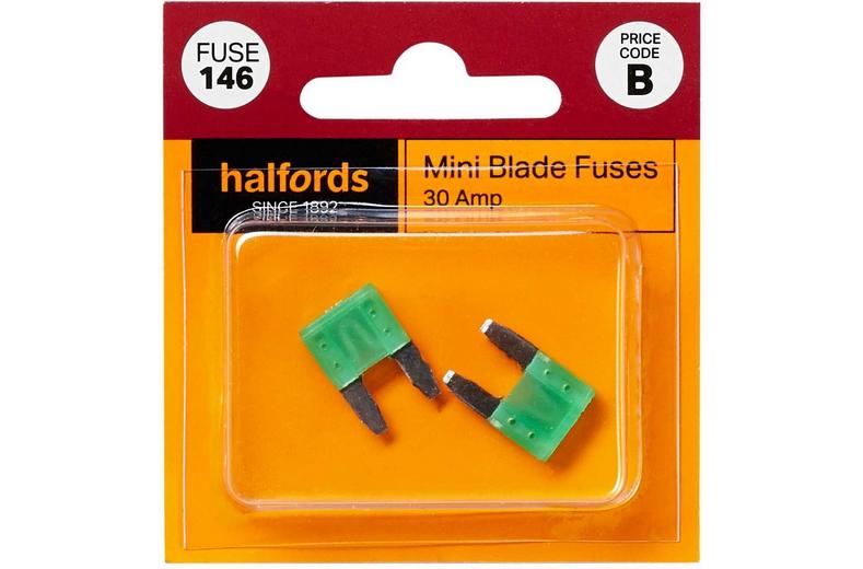 Halfords Mini Blade Fuses 30 Amp (FUSE146) Halfords Mini Blade Fuses 30 Amp (FUSE146)