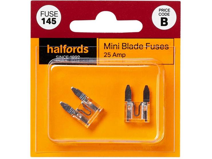 Halfords Mini Blade Fuses 25 Amp (FUSE145)